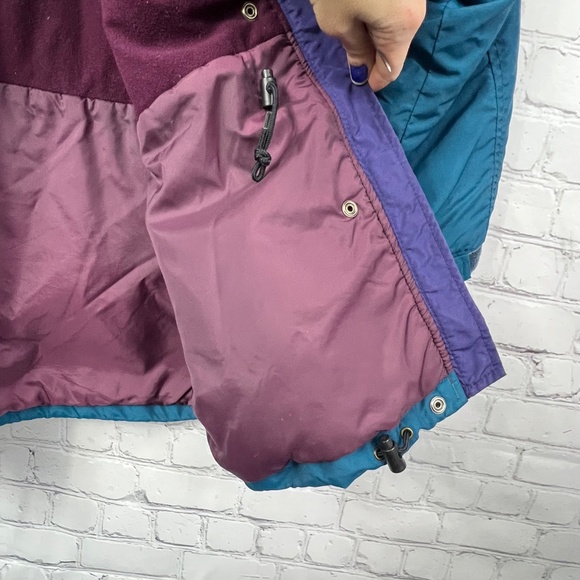 VINTAGE |•COLUMBIA•| 90s Oversize Double Drawstring Retro Jacket Size Medium - Picture 15 of 16